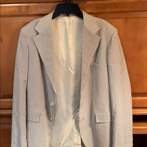 Men Seersucker Blazer